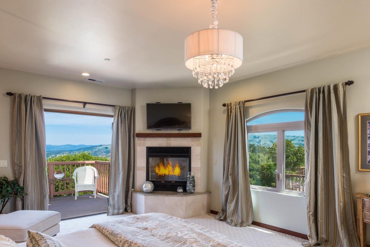 Carmel Valley Home For Rent with fireplace