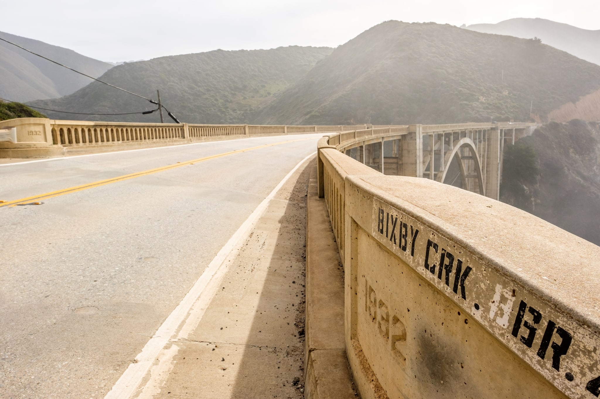 bixby creek bridge on highway 1 california PQ2FTJK