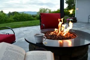 enjoying a cup of tea a good book and the view while relaxing by the gas fire pit on the patio copy t20 BEP7nY
